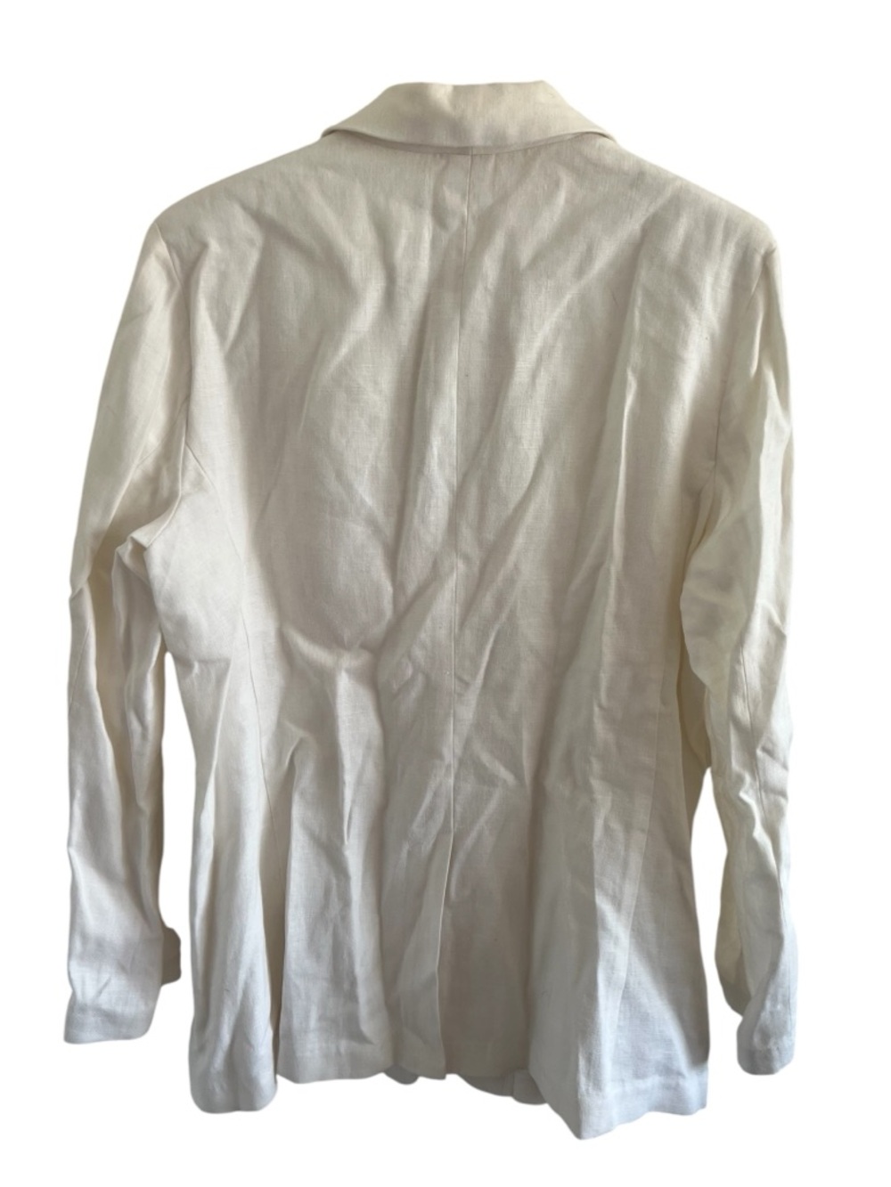 Michael Michael Kors Cream Single-Button Linen Blazer Jacket - Picture 2 of 4